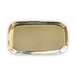 Sculpt Large Platter In Brass