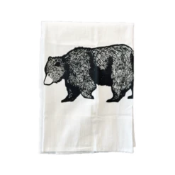 Front Page 6 Bear Screen Printed Tea Towel