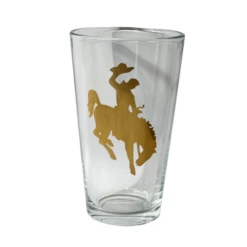 Bucking Bronco Pint Glass 9 Bucking Bronco Pint Glass -Trudon shop BroncoPintGlass Gold