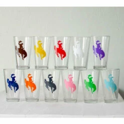 Bucking Bronco Pint Glass 8 Bucking Bronco Pint Glass -Trudon shop BuckingBroncoPintGlass