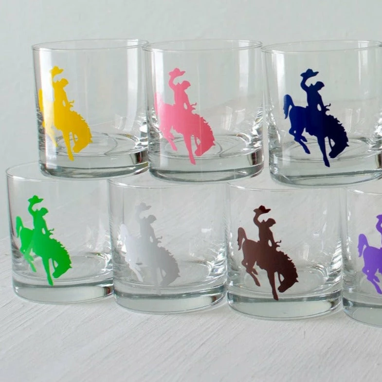 Bucking Bronco Rocks Glass 2 Bucking Bronco Rocks Glass - Image 2