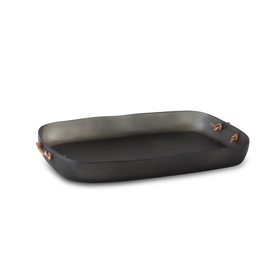 Tina Frey Large Tray With Leather Handles 2 Tina Frey Large Tray With Leather Handles - Image 2