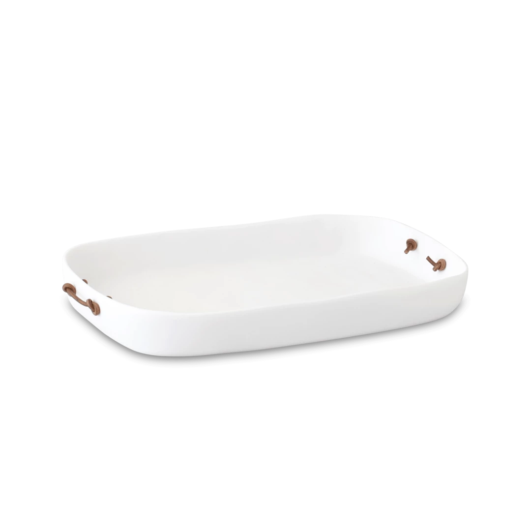 Tina Frey Large Tray With Leather Handles 1 Tina Frey Large Tray With Leather Handles