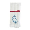 Embroidered Bronco Flour Sack Tea Towel