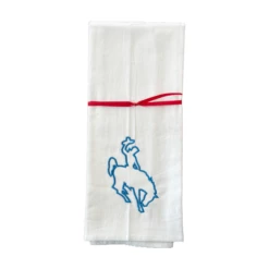 Embroidered Bronco Flour Sack Tea Towel