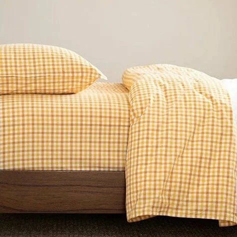 Flax Gingham Sheet Set 1 Flax Gingham Sheet Set