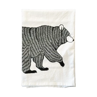 Classic Black Bear Flour Sack Tea Towel Classic Black Bear Flour Sack Tea Towel -Trudon shop FlourSackTeaTowel ClassicBear