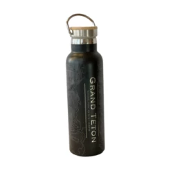 Grand Teton National Park Engraved Bottle W Bamboo Top
