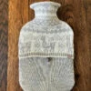 Alpaca Fair Isle Hot Water Bottle - Pale Grey