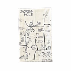 Jackson Hole Map Tea Towel