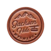 Jackson Hole Wyoming Leather Coaster