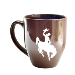 Sandblasted Bronco Coffee Mug -Trudon shop LargeSandblastedBroncoMug Brown