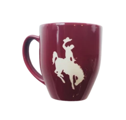 Sandblasted Bronco Coffee Mug -Trudon shop LargeSandblastedBroncoMug DeepRose