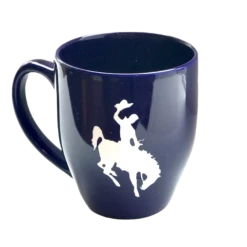 Sandblasted Bronco Coffee Mug -Trudon shop LargeSandblastedBroncoMug Navy