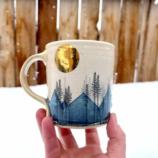 Mountain Tree Line Mug 1 Mountain Tree Line Mug