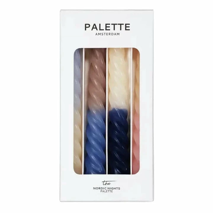Palette Amsterdam Twisted Dinner Candles - Nordic Nights 1 Palette Amsterdam Twisted Dinner Candles - Nordic Nights