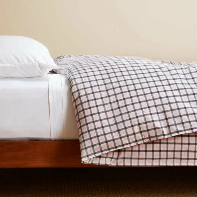 Pink & Charcoal Gingham Duvet Cover 1 Pink & Charcoal Gingham Duvet Cover