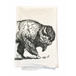 Roaming Bison Tea Towel