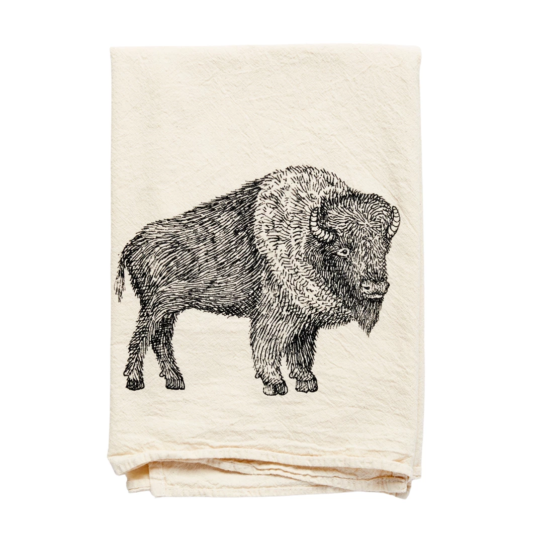 Bison Flour Sack Tea Towel 1 Bison Flour Sack Tea Towel