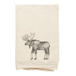 Moose Flour Sack Tea Towel