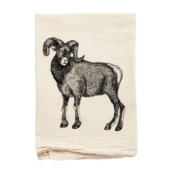 Front Page 9 Ram Flour Sack Tea Towel