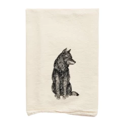 Wolf Flour Sack Tea Towel