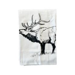 Elk Screen Printed Tea Towel