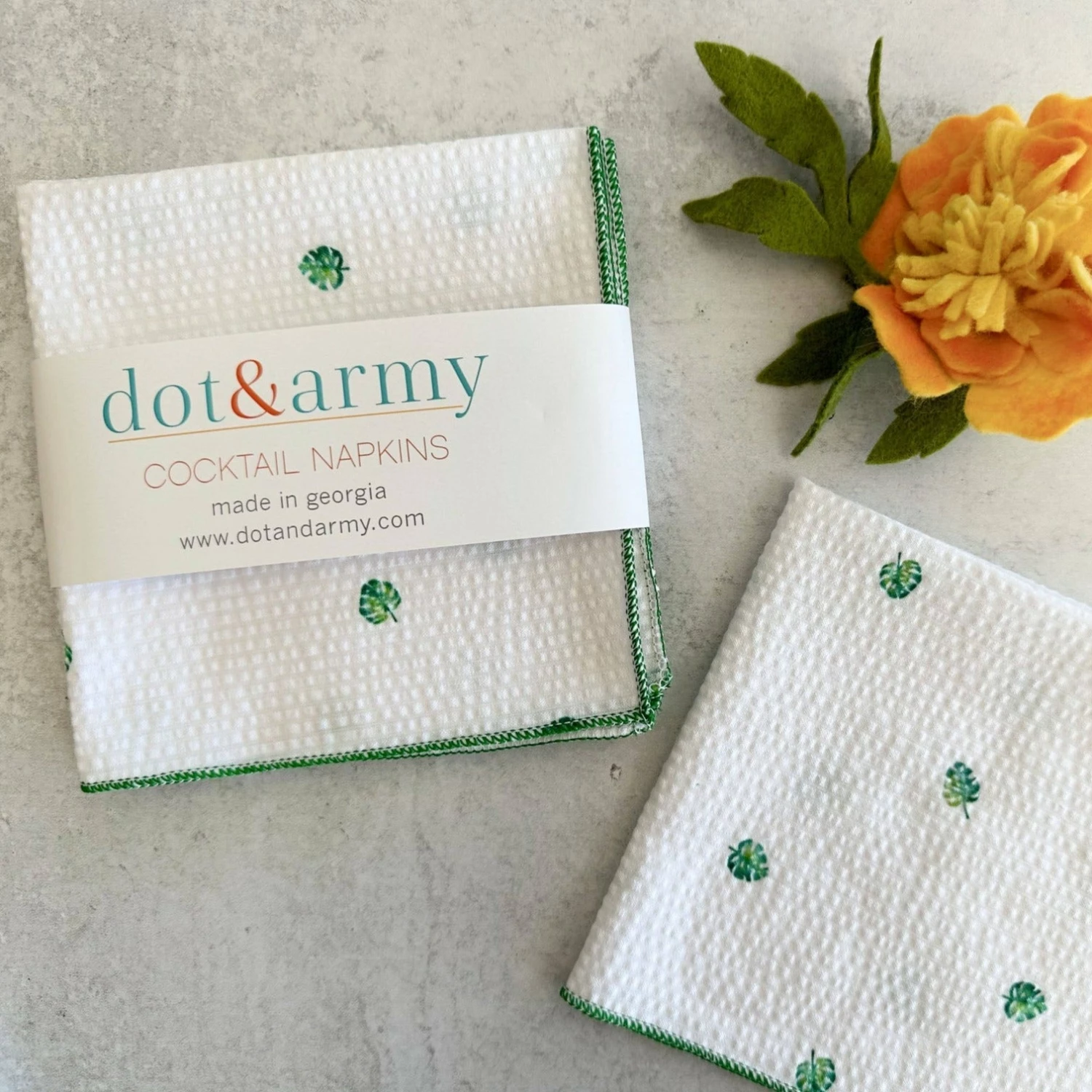 Summer Seersucker Cloth Cocktail Napkin Set 1 Summer Seersucker Cloth Cocktail Napkin Set