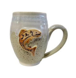 Trout Sunrise Mug - White/Oatmeal