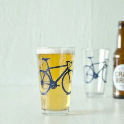 Bike Pint Glasses 5 Bike Pint Glasses -Trudon shop bike pint blue 1 grande