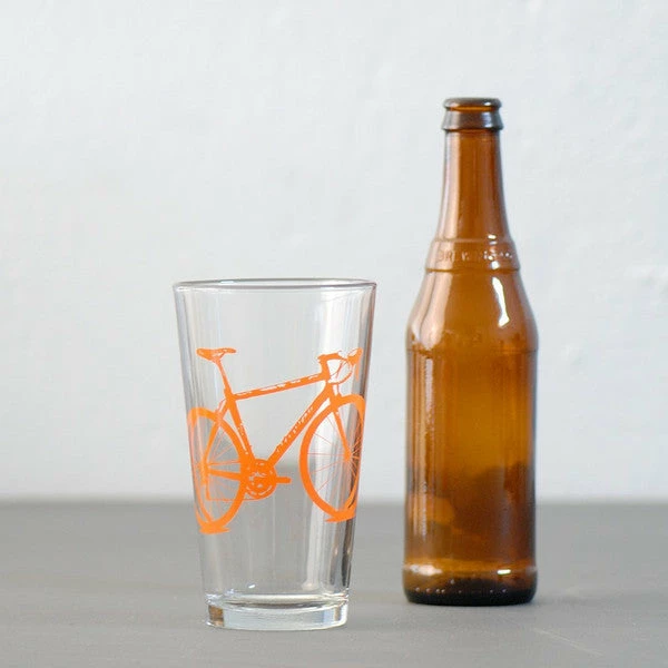 Bike Pint Glasses Bike Pint Glasses -Trudon shop bike pint orange 1 grande
