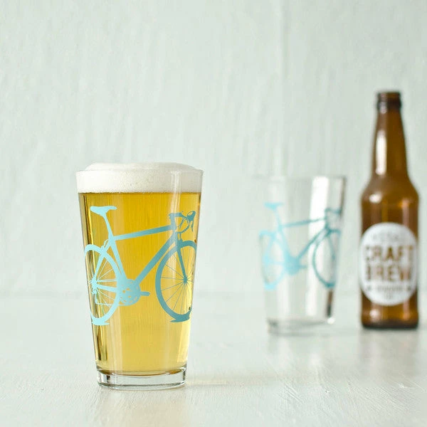 Bike Pint Glasses Bike Pint Glasses -Trudon shop bike pint turq 1 grande