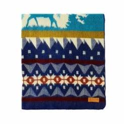 Blue Ski Adventure Southwestern Blanket -Trudon shop blueski3