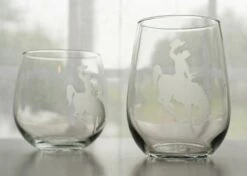 Etched Wine Glass 3 Etched Wine Glass -Trudon shop bronco 2