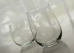 Etched Wine Glass 4 Etched Wine Glass -Trudon shop bronco 3