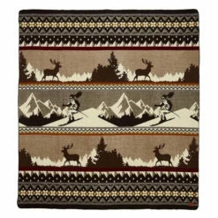 Front Page 13 Brown Ski Adventure Southwestern Blanket