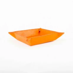 Leather Catch All - Orange