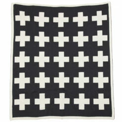 Reversible Swiss Cross Throw -Trudon shop cross2