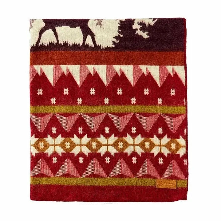 Red Ski Adventure Southwestern Blanket 3 Red Ski Adventure Southwestern Blanket - Image 3
