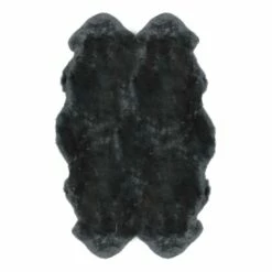Sheepskin Rug -Trudon shop sheepskin quarto pelted rug steel 1 2