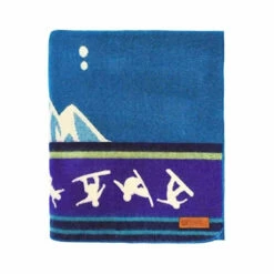Shredding Snowboarder Southwestern Blanket -Trudon shop snowboarderblanket3
